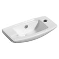 Alfi Brand ALFI brand ABC115 White 20" Small Wall Mounted Ceramic Sink with Faucet Hole ABC115